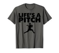 Life's a Pitch Funny Baseball Pitcher Life's a Pitch Maglietta