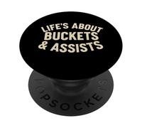 Life's About Benne & Assists - Pallacanestro PopSockets PopGrip Adesivo