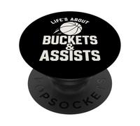 Life's About Benne & Assists - Pallacanestro PopSockets PopGrip Adesivo