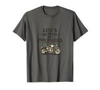 Life's Better on Two Wheels - Moto, Design Vintage Maglietta