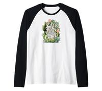 Life's Better with Cacti Funny Plant Lover Gardener Design Maglia con Maniche Raglan