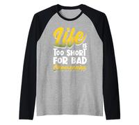 Life's Too Short Cheesecake Design Maglia con Maniche Raglan