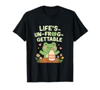 Life's Un-Frog-Gettable Kawaii Cottagecore Frog Design Maglietta