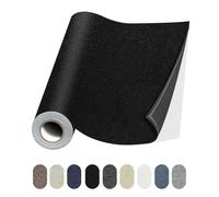 Lifeshoon Toppe per la riparazione di tessuti, 43 x 200 cm, in lino, autoadesive, resistenti, per fai da te, grandi, per divani, mobili, sedie, vestiti (43 x 200 cm, nero)