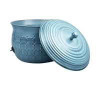 LifeSmart Contenitore per tubo da giardino con coperchio, in acciaio reticolato verde chiaro antico, contenitore espandibile per tubo dell'acqua, 43,2 x 29,2 cm, può contenere fino a 38 m per uso