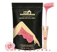 Lifestance Rose 1133g di perle di cera, formula per la depilazione a grana grossa, perle di cera dura per bikini brasiliano, gambe, ascelle e parti intime, con 10 applicatori