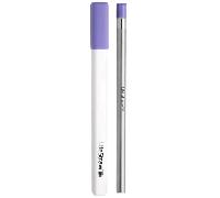 LifeStraw Sip - Cannuccia filtrante riutilizzabile in acciaio inossidabile con custodia, elimina microplastica, batteri e parassiti per viaggi e uso quotidiano, Thistle Purple