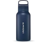 LifeStraw Go 2.0 Stainless Steel, bottiglia filtro acqua, blu scuro 1L Aegean Sea