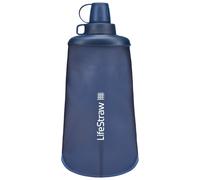 LifeStraw Peak Series - Borraccia pieghevole con sistema di filtraggio dell'acqua - 650ml per trail running, hiking, viaggi, ciclismo, e pesca. Senza BPA, Mountain Blue (blu)