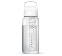 LifeStraw Go Series - Borraccia con filtro acqua senza BPA per viaggi e uso quotidiano. Rimuove batteri, parassiti e microplastiche, migliora il sapore, 1l, Polar White (bianco)