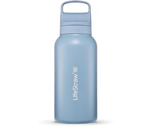 LifeStraw Go 2.0 Stainless Steel Water Filter Bottle 1L, blu 1L Icelandic Blue