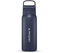 LifeStraw Go 2.0 Stainless Steel Water Filter Bottle, bottiglia, blu scuro 700ml Aegean Sea