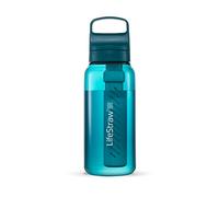 LifeStraw Go Series - Borraccia con filtro acqua senza BPA per viaggi e uso quotidiano. Rimuove batteri, parassiti e microplastiche, migliora il sapore, 1l, Laguna Teal (petrolio)