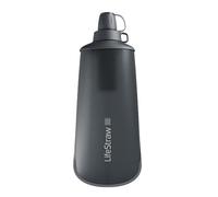 LifeStraw Peak Series - Borraccia pieghevole con sistema di filtraggio dell'acqua - 650ml per trail running, hiking, viaggi, ciclismo, e pesca. Senza BPA, Dark Mountain Gray (grigio)