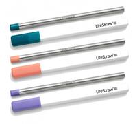 LifeStraw SIP 3pk con 3 Custodie, Turchese/Arancione/Viola Onesize Laguna, Apricot, Thistle