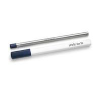 LifeStraw SIP - Filtro dell'acqua riutilizzabile in acciaio inox con custodia per il trasporto, rimuove microplastica, batteri e parassiti per viaggi e uso quotidiano, blu