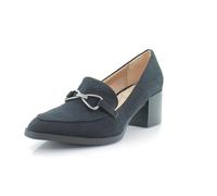 LifeStride Mocassini da Donna Devyn 2 con Tacco a Blocco, Scarpe Tessuto Nero., 39 EU