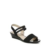 LifeStride Sandalo da donna con zeppa Yolo, Nero, 8 Wide