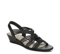 LifeStride Women's Yvette Strappy Wedge Sandal, Nero, 38.5 EU