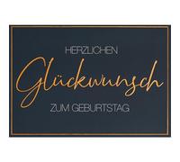 Lifestyle - Biglietto di auguri di compleanno, con testo, blu/rame, 11,6 x 16,6 cm