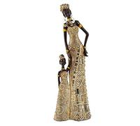 Lifestyle & More Scultura moderna figura deco donna africana oro/marrone altezza 31 cm