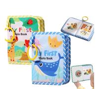 Lifesunny My First Baby Photo Book with Safe Mirror, 2025 New Baby Photo Album Holds 4x6'' Photos, Kid Memory Keepsake Gift for Newborn Toddler Boy Girl Baby Shower (A+B)