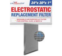 LifeSupplyUSA Filtro dell'aria elettrostatico in alluminio, lavabile, filtro A/C per HVAC centrale, MERV 8, a risparmio energetico, facile da pulire, di lunga durata (confezione da 1)