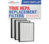 LifeSupplyUSA Filtro HEPA di ricambio compatibile con purificatore d'aria AIRMEGA Max 2 300/300S (confezione da 3)