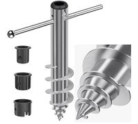 Lifeswell Ancora per ombrellone da Spiaggia, Ancoraggio a Vite Resistente per Sabbia, Base Antivento Portatile con Design a 3 Maniche, Supporto Completamente saldato per Pali da Esterno da 2,5 cm
