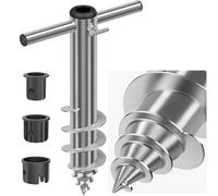 Lifeswell Ancora per ombrellone da Spiaggia, Ancoraggio a Vite Resistente per Sabbia, Base Antivento Portatile con Design a 3 Maniche, Supporto Completamente saldato per Pali da Esterno da 2,5 cm