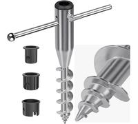 Lifeswell Ancora per ombrellone da Spiaggia, Resistente Ancoraggio a Vite per Sabbia ed Erba, Base Antivento Integrata Portatile con Design a 3 Maniche, Supporto Completamente saldato per Pali da