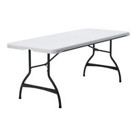 Tavolo Pieghevole Lifetime Bianco Acciaio Plastica 182 x 73,5 x 76 cm