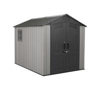 Lifetime Casetta da giardino Luna - 280 x 213 x 228 cm - Grigio - Casetta da giardino in plastica e capannone per attrezzi