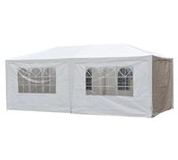 Lifetime Garden Gazebo 3x6 M - Tendone da Esterno - Capannone per Esterno - Pergola da Giardino per Esterni - Tende per Feste con Pareti Laterali e Finestre - Bianco