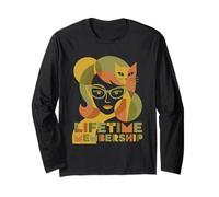 Lifetime Membership Crazy Cat Lady Retro Mid Century Maglia a Manica