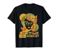 Lifetime Membership Crazy Cat Lady Retro Mid Century Maglietta