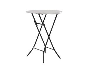 Lifetime - Tavolo da bistrot Rotondo, Pieghevole, 84 cm, Colore: Bianco