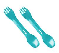 Lifeventure Ellipse - Spork in plastica per campeggio, viaggi ed esterni, confezione da 2, colore: verde acqua