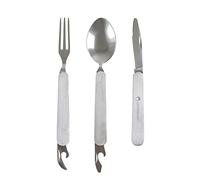 Lifeventure, set forchetta, coltello e cucchiaio in acciaio inossidabile