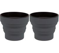 Lifeventure Silicone Ellipse FlexiMug (Graphite) (Confezione da 2)