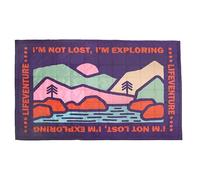 Lifeventure Sundown Coperta da campeggio foderata in pile, antivento e impermeabile, calda coperta termica per campeggio, viaggi su strada, furgoni e picnic, 200 x 140 cm, montagna