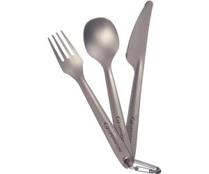 Lifeventure Superlight Titanium Set di Posate, unisex, grigio. Onesize Black