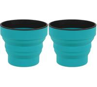 Lifeventure Tazza Pieghevole e Portatile in Silicone a Forma di ellisse, per Campeggio, Viaggi e attività all'aperto, Colore: Foglia di tè (Confezione da 2)