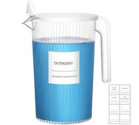Lifewit 1800ml Dispenser Detersivo Lavatrice, Contenitore Detersivo Polvere in Plastica PET Trasparente, Dosatore Detersivo Lavatrice Multifunzionale per Bucato con Etichette, 1 Pezzo