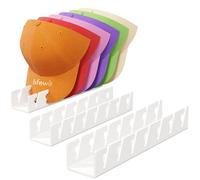 Lifewit 3 Pezzi Porta Cappellini con Visiera, Plastica Porta Cappelli per Berretto da Baseball, Appendi per Organizzazione Dell'armadio, Salvato 7 Cappelli Appendi, Bianco