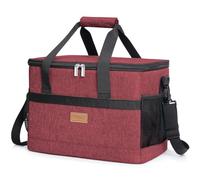 Lifewit Borsa Frigo 20L, Borse Termica Morbida per Surgelati, Grande Borsetta Termiche Porta Pranzo per Uomini e Donne, Cooler Bag per Mare, Spiaggia, Viaggio, Campeggio, Barbecue, Rosso Vino