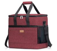 Lifewit Borsa Frigo 40L, Borse Termica Morbida per Surgelati, Grande Borsetta Termiche Porta Pranzo per Uomini e Donne, Cooler Bag per Mare, Spiaggia, Viaggio, Campeggio, Barbecue, Rosso Vino