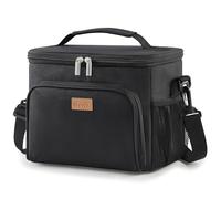 Lifewit Borsa Termica Porta Pranzo 15L, Borse Frigo Piccola Pranzo Ufficio per Uomo e Donna, Impermeabile Lunch Bag con Tracolla per Lavoro, Mare, Viaggio, Nero