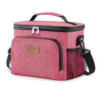 Lifewit Borsa Termica Porta Pranzo 9L, Borse Frigo Piccola Pranzo Ufficio per Uomo e Donna, Impermeabile Lunch Bag con Tracolla per Lavoro, Mare, Viaggio, Rosa