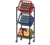 Lifewit Scaffale per Bevande con Rotelle per 3 Casse, Scaffale per Bevande in Metallo, Portata 450 kg, Vernice Antigraffio, per Casse Stabile per Birra, Verdure e Acqua